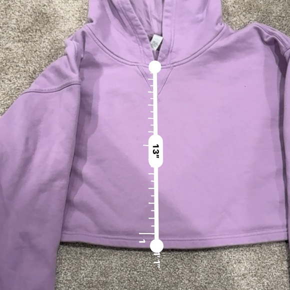 Lululemon Cropped Scuba Hoodie Lavender - Picture 4 of 7
